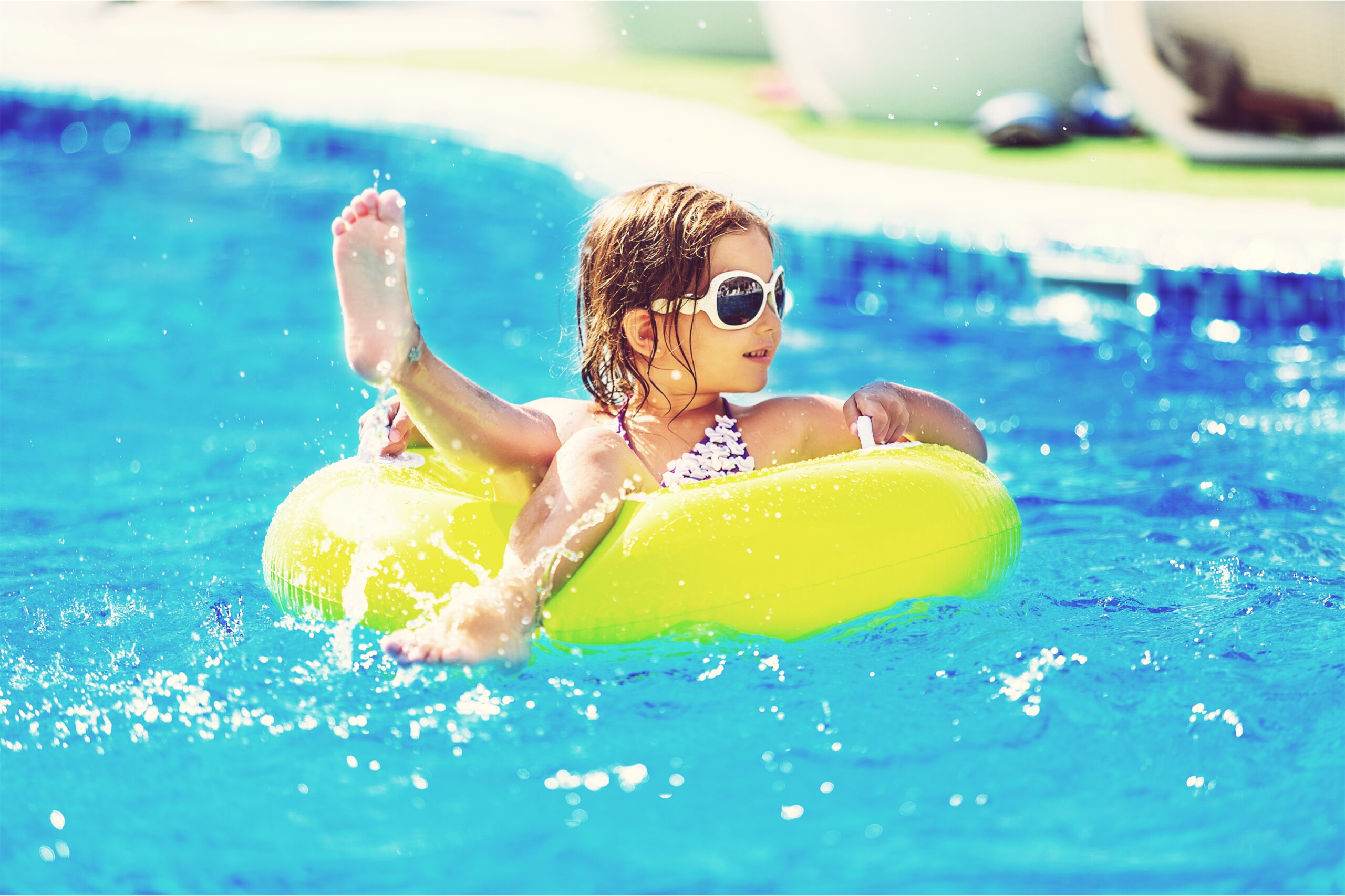 Children,Playing,In,Pool.,Two,Little,Girls,Having,Fun,In best pool for families with kids