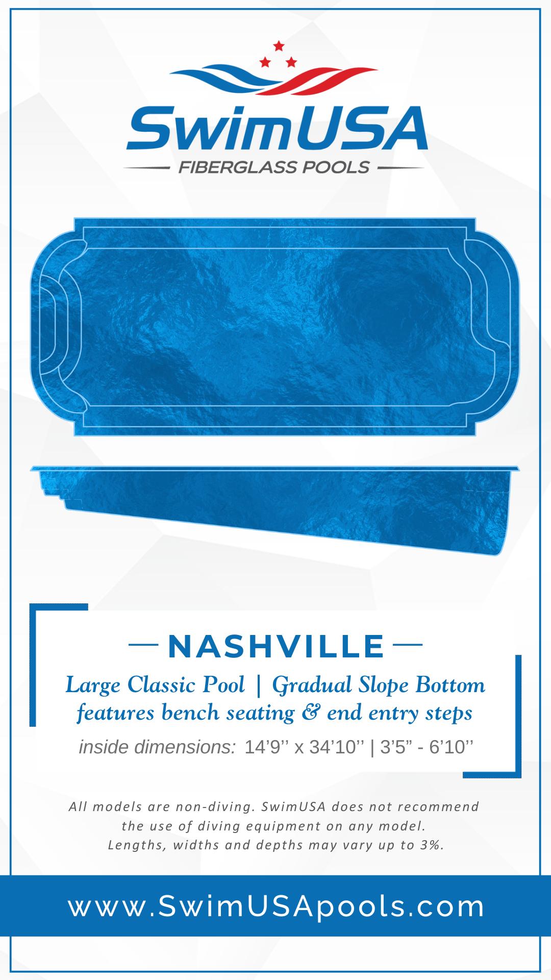 2025 Nashville Model Card hudson large freeform fiberglass swimming pool