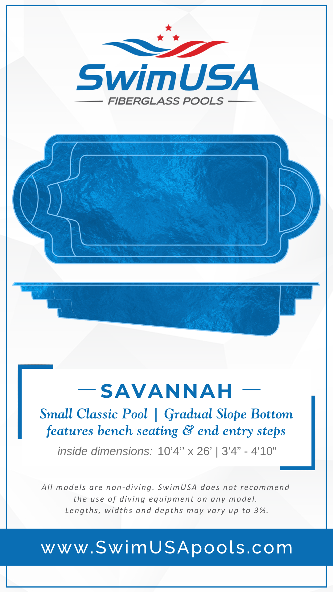 2025 Savannah Model Card hudson large freeform fiberglass swimming pool