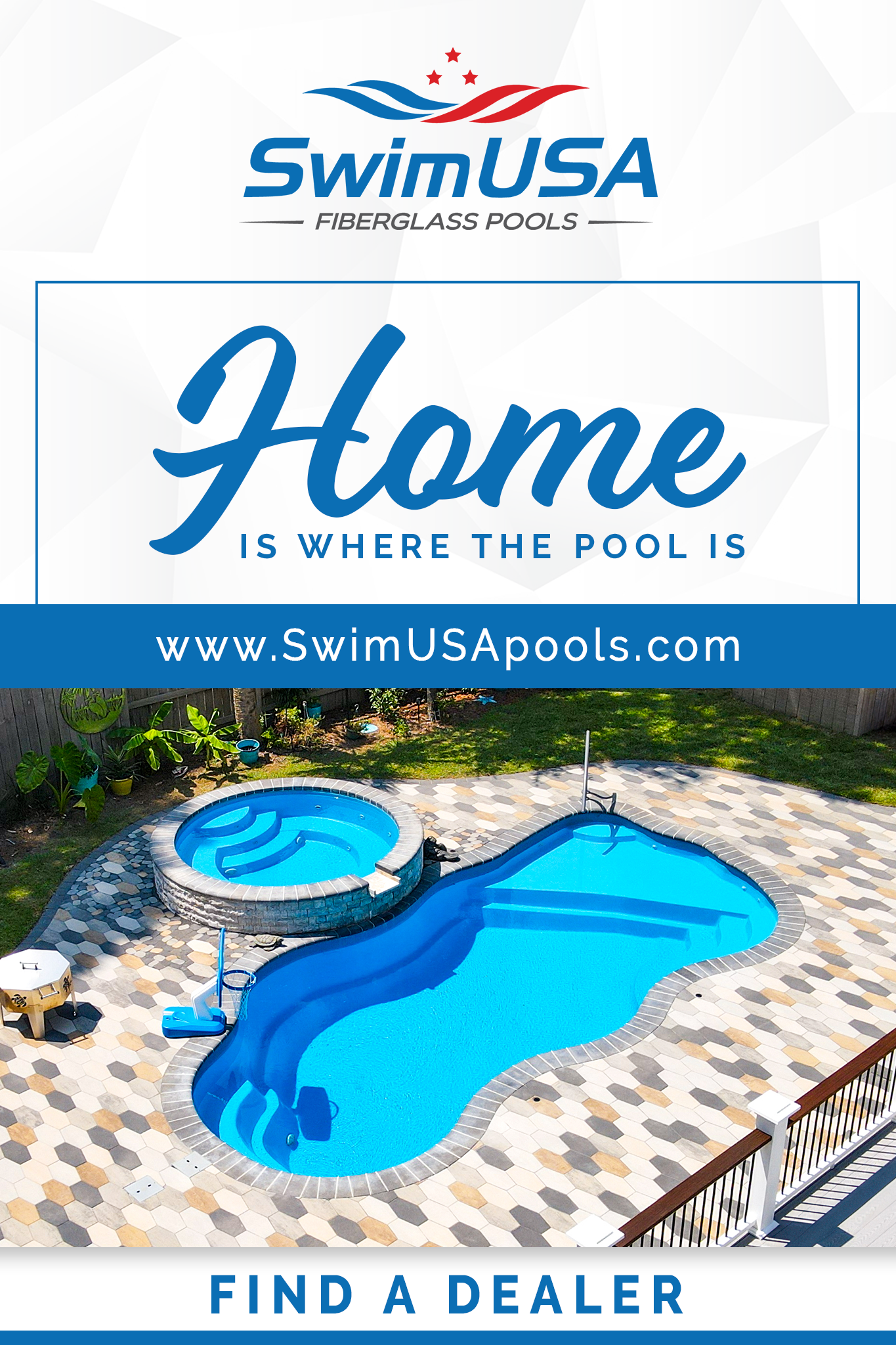 SwimUSA inground fiberglass pools home is where the pool is