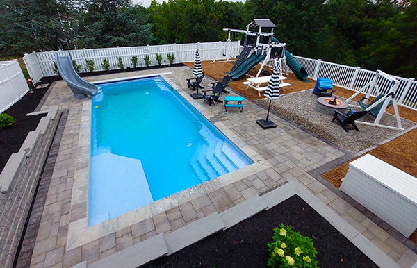 rectangle fiberglass swimming pool designs